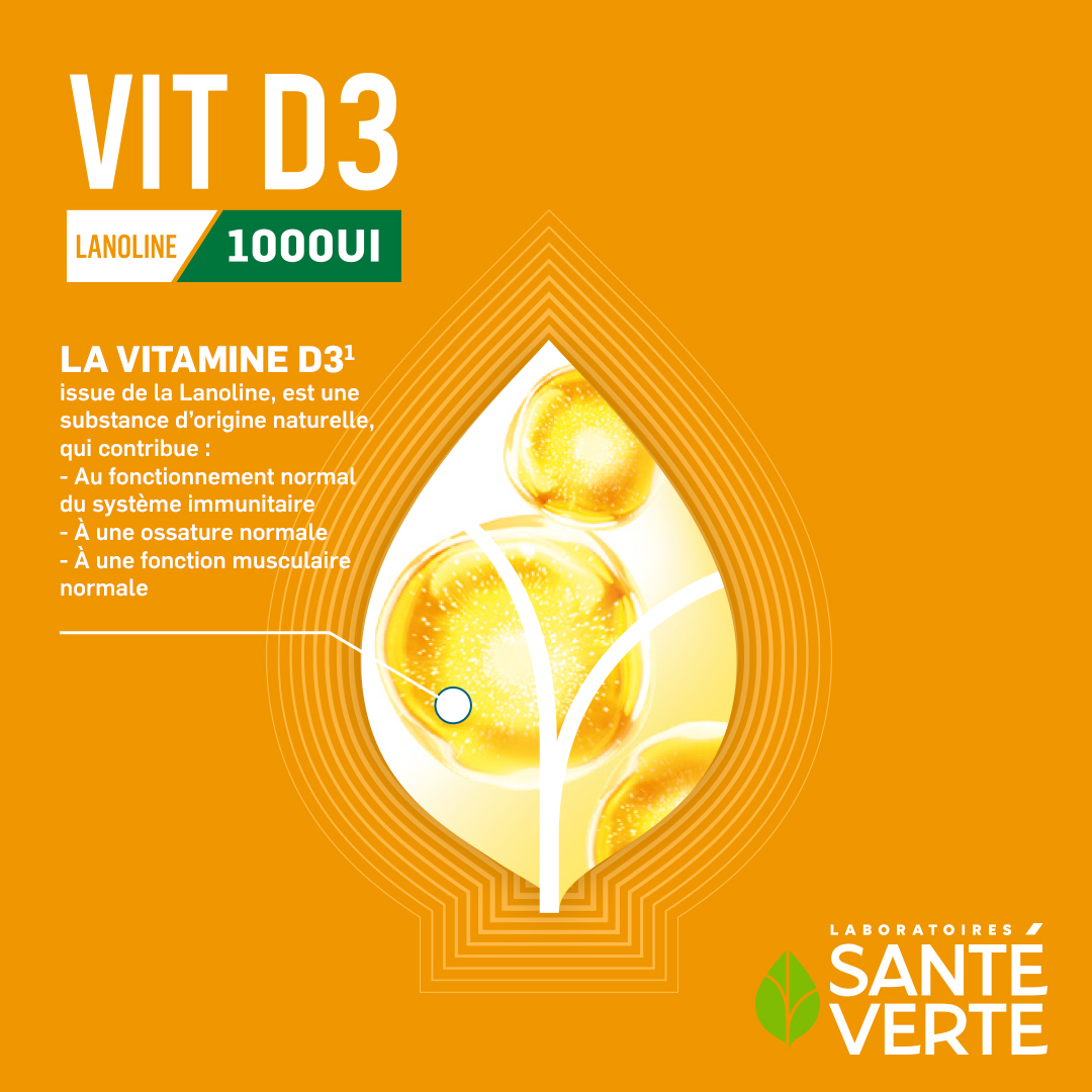 Santé Verte Ingredienti Esperti Vitamina D3 1000 UI spray ossa