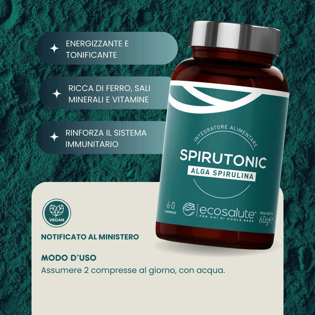 Spazio Ecosalute Spirutonic Spirulina Integratore 60 Compresse