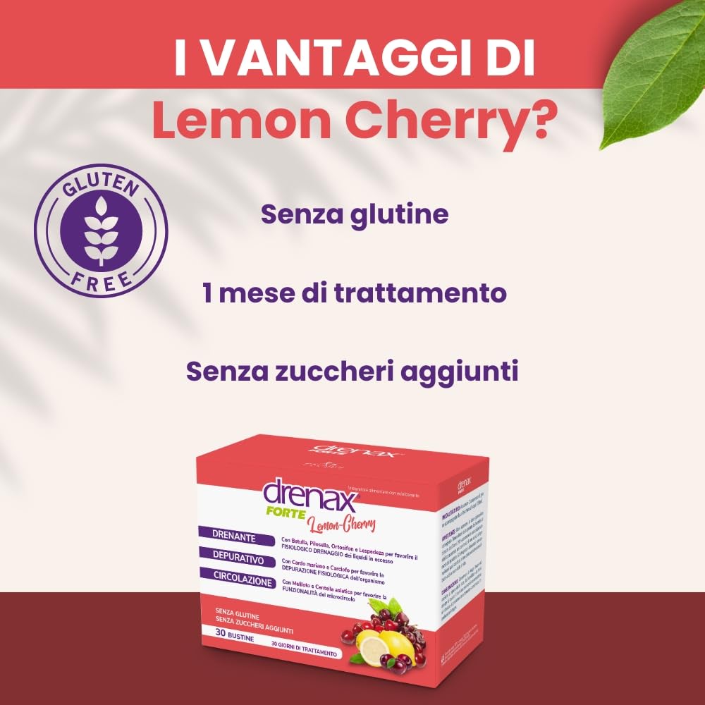 Drenax Forte Lemon Cherry drenante 30 bustine depurativo