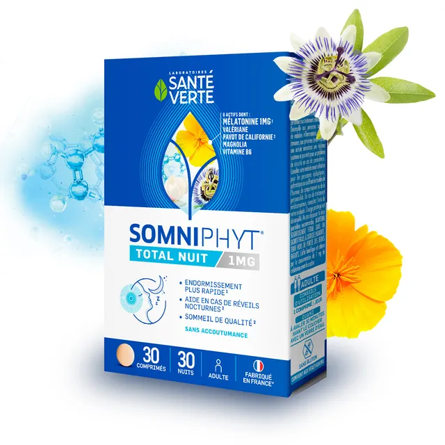 Santé Verte Somniphyt Total Nuit melatonina 1 mg sonno