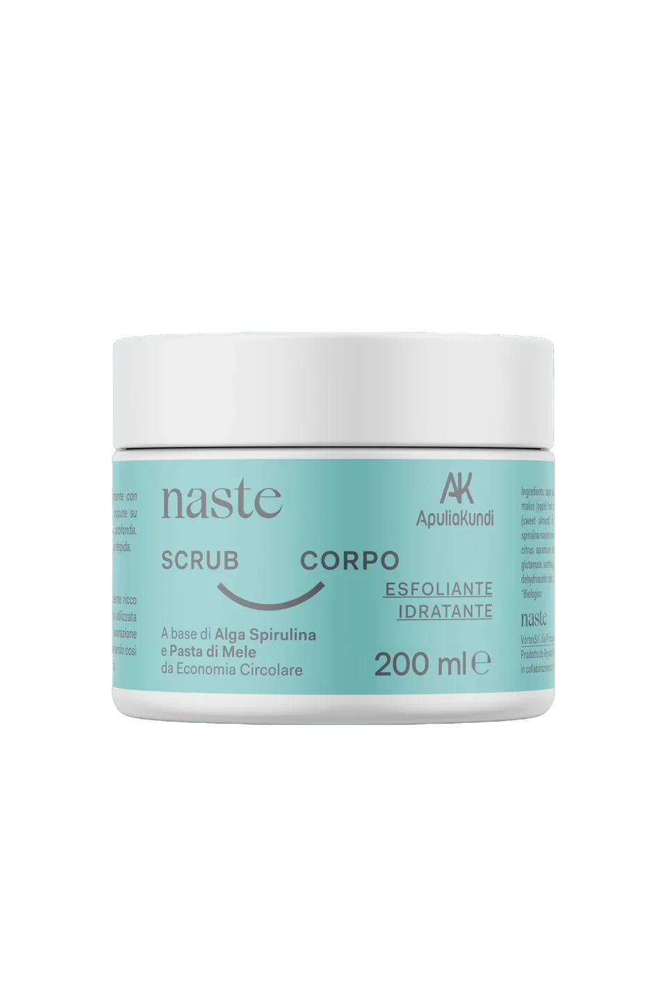 Apuliakundi Scrub corpo spirulina mela nocciolo albicocca