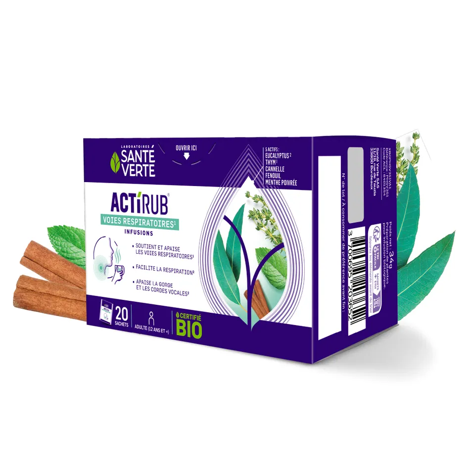 Santé Verte Actirub infuso vie respiratorie bio 20 bustine
