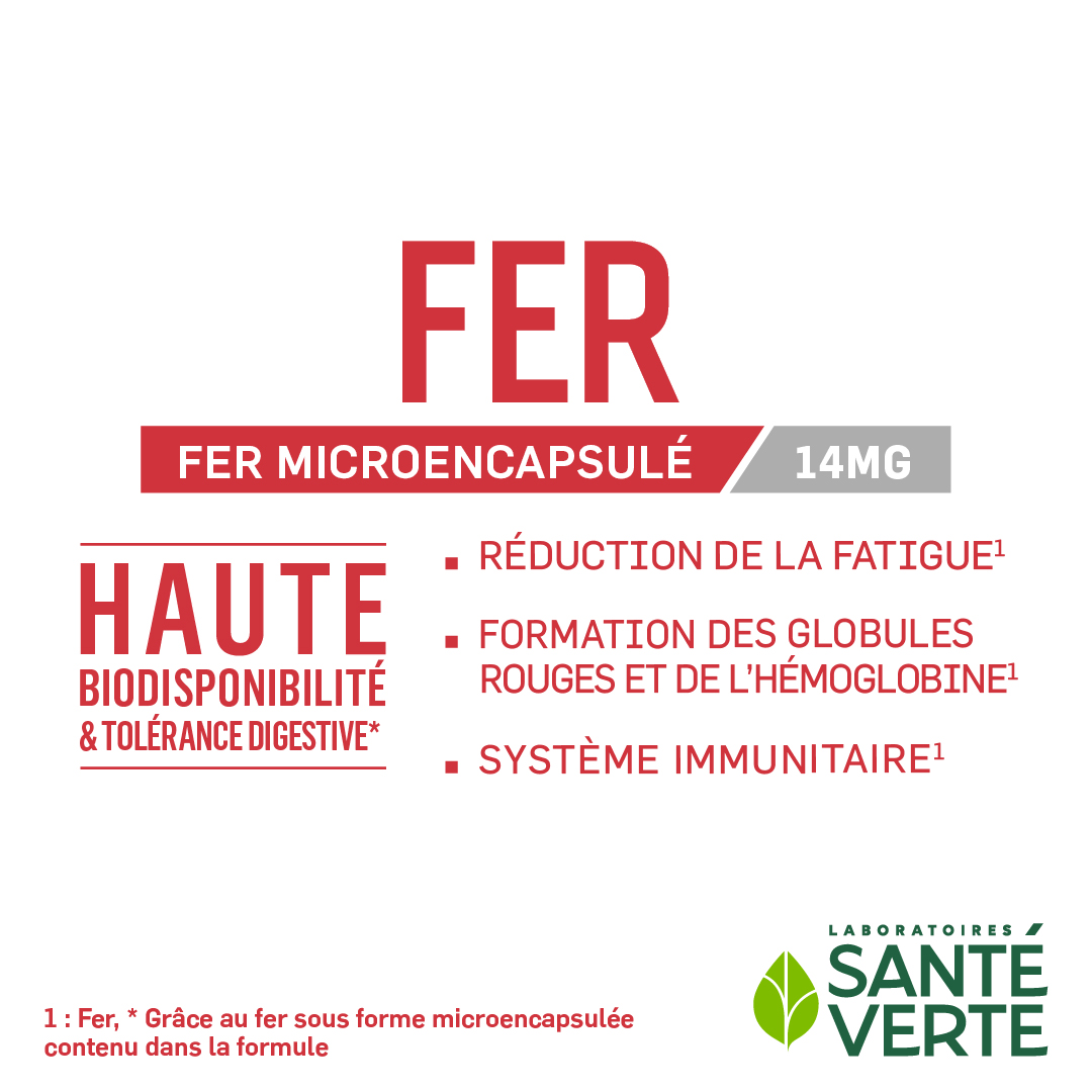 Santé Verte Ingrédients Experts Fer integratore ferro microincapsulato stanchezza
