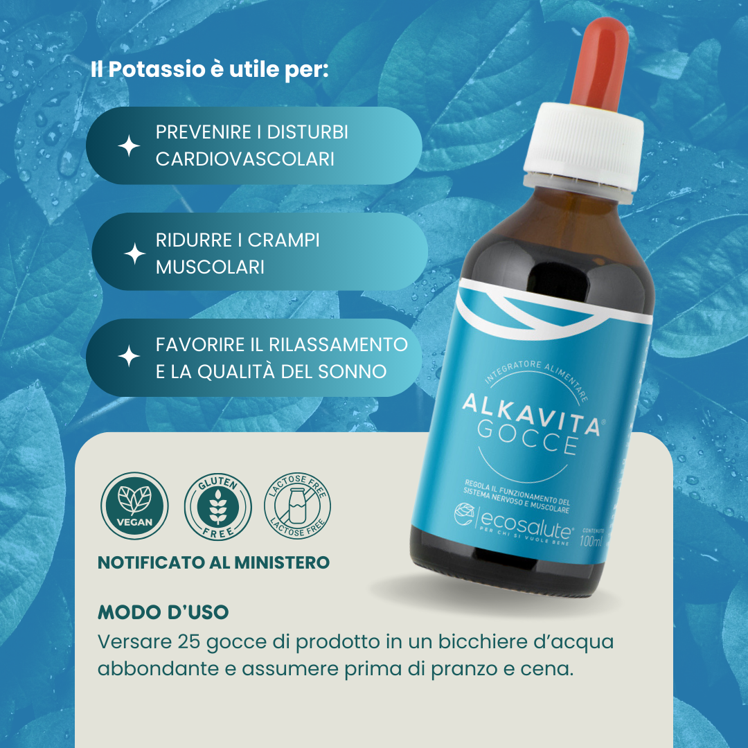Spazio Ecosalute Alkavita Gocce Potassio 100 ml Alcalinizzante