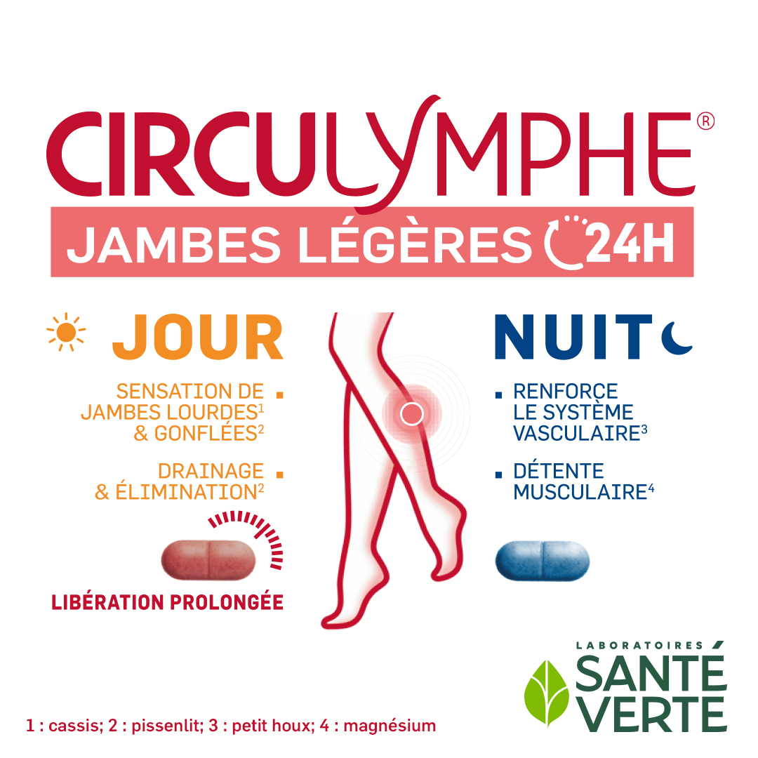 Sante Verte Circulymphe Gambe Leggere giorno notte circolazione