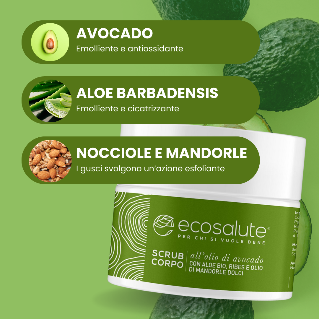 Spazio Ecosalute Scrub Corpo Avocado Aloe esfoliante 200 ml