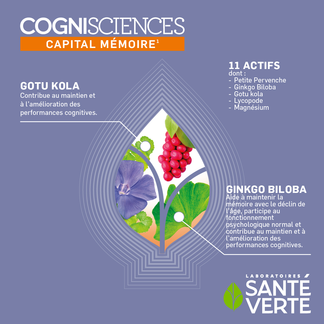 Santé Verte Cognisciences integratore memoria ginkgo