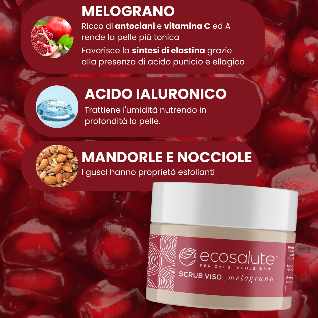 Spazio Ecosalute Viso al Melograno Scrub Viso 50 ml illuminante