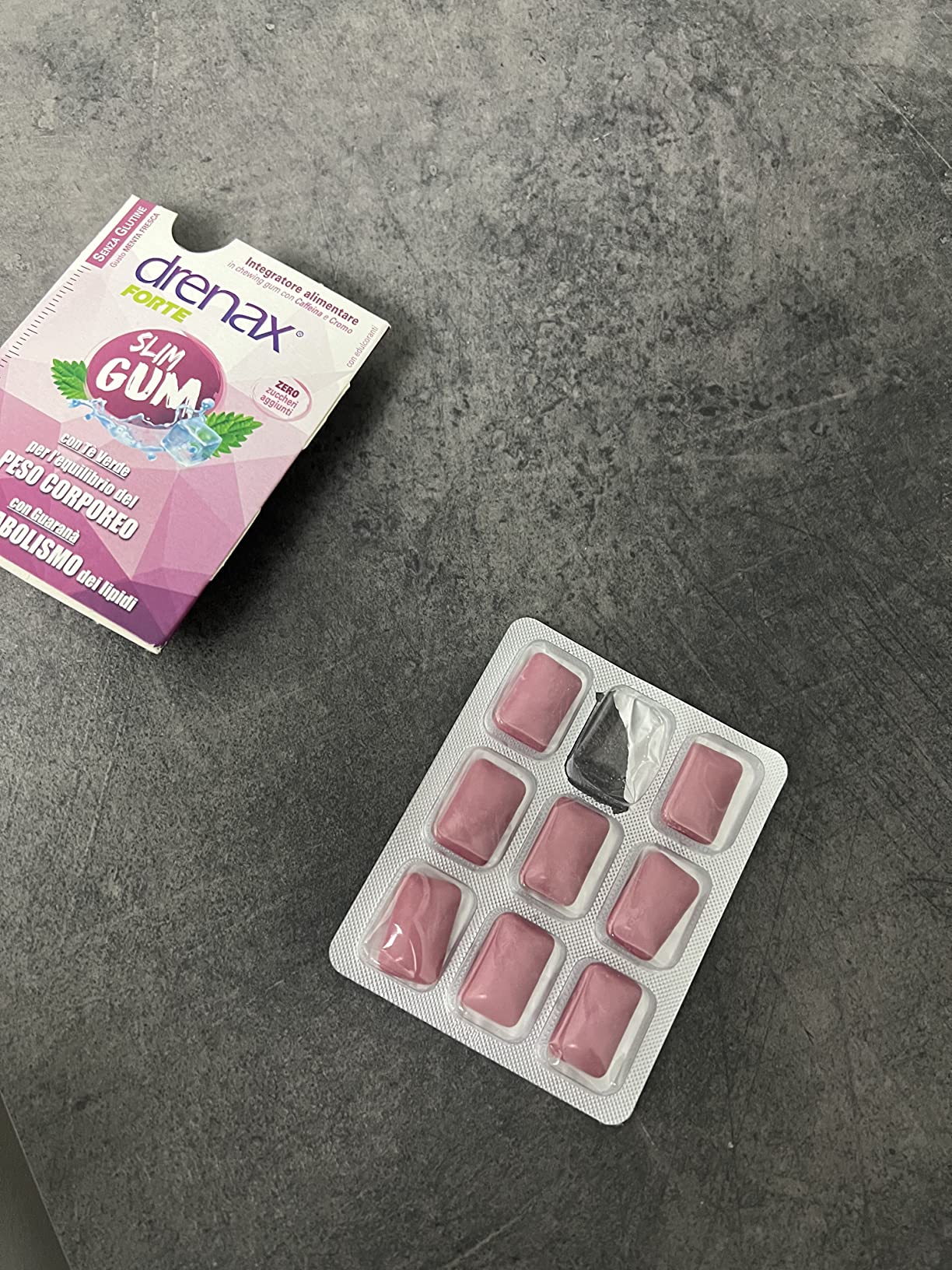 Drenax Forte Slim Gum menta 9 chewing gum metabolismo