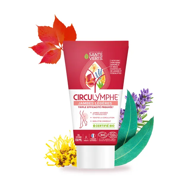 Santé Verte Circulymphe Gel Esterno BIO gambe leggere vite rossa