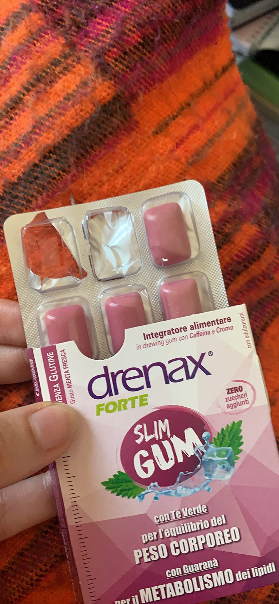 Drenax Forte Slim Gum menta 9 chewing gum metabolismo