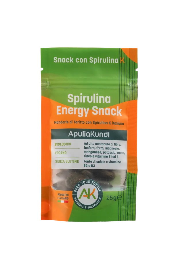 Apuliakundi Snack Mandorle Toritto spirulina monoporzione