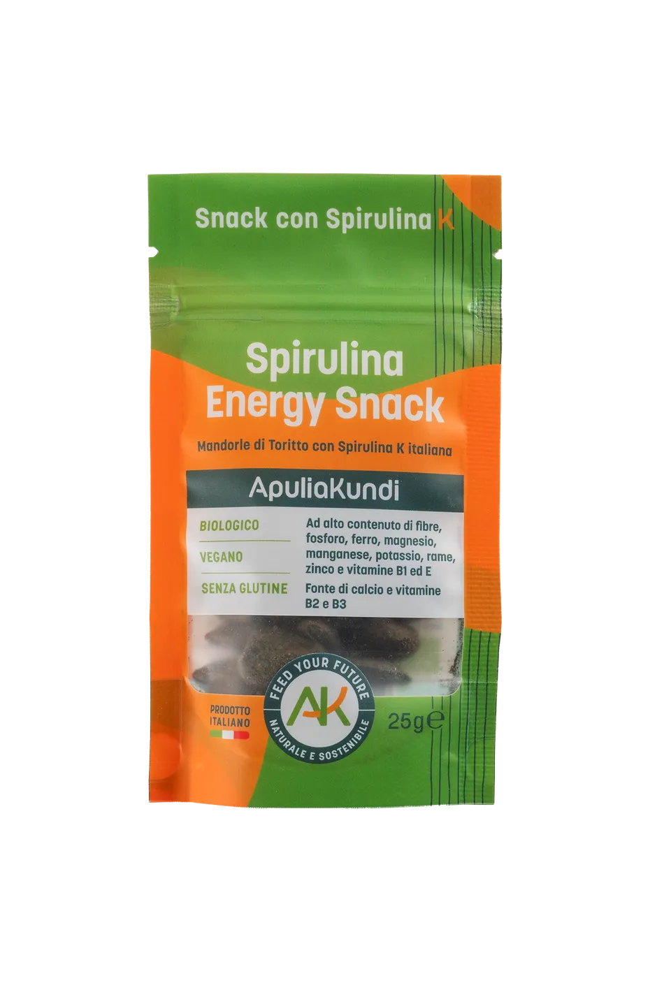 Apuliakundi Snack Mandorle Toritto spirulina monoporzione