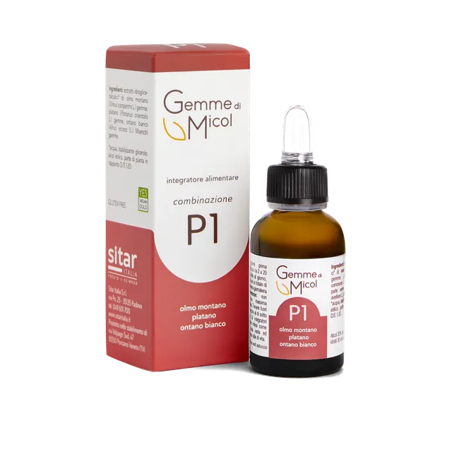 Sitar Gemme di Micol P1 gemmoderivato pelle 30 ml