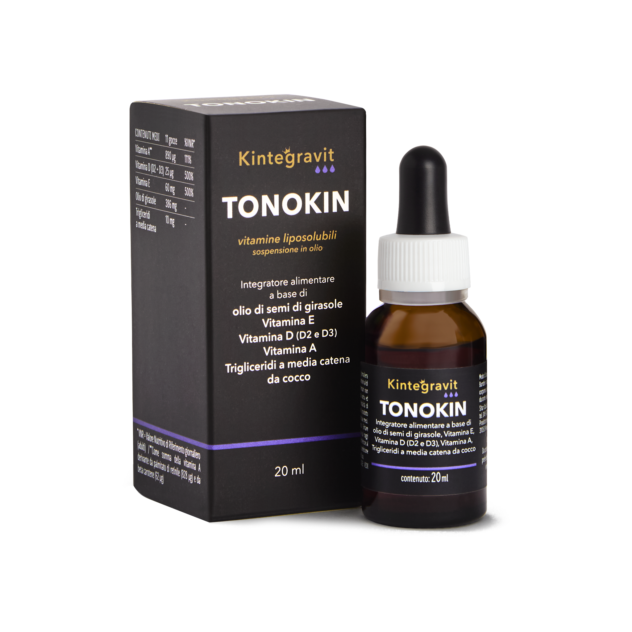 Sitar Kintegravit Tonokin gocce 20 ml vista ossa