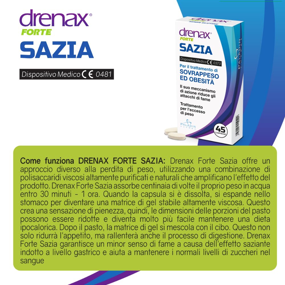 Drenax Forte Sazia dispositivo 45 capsule controllo peso