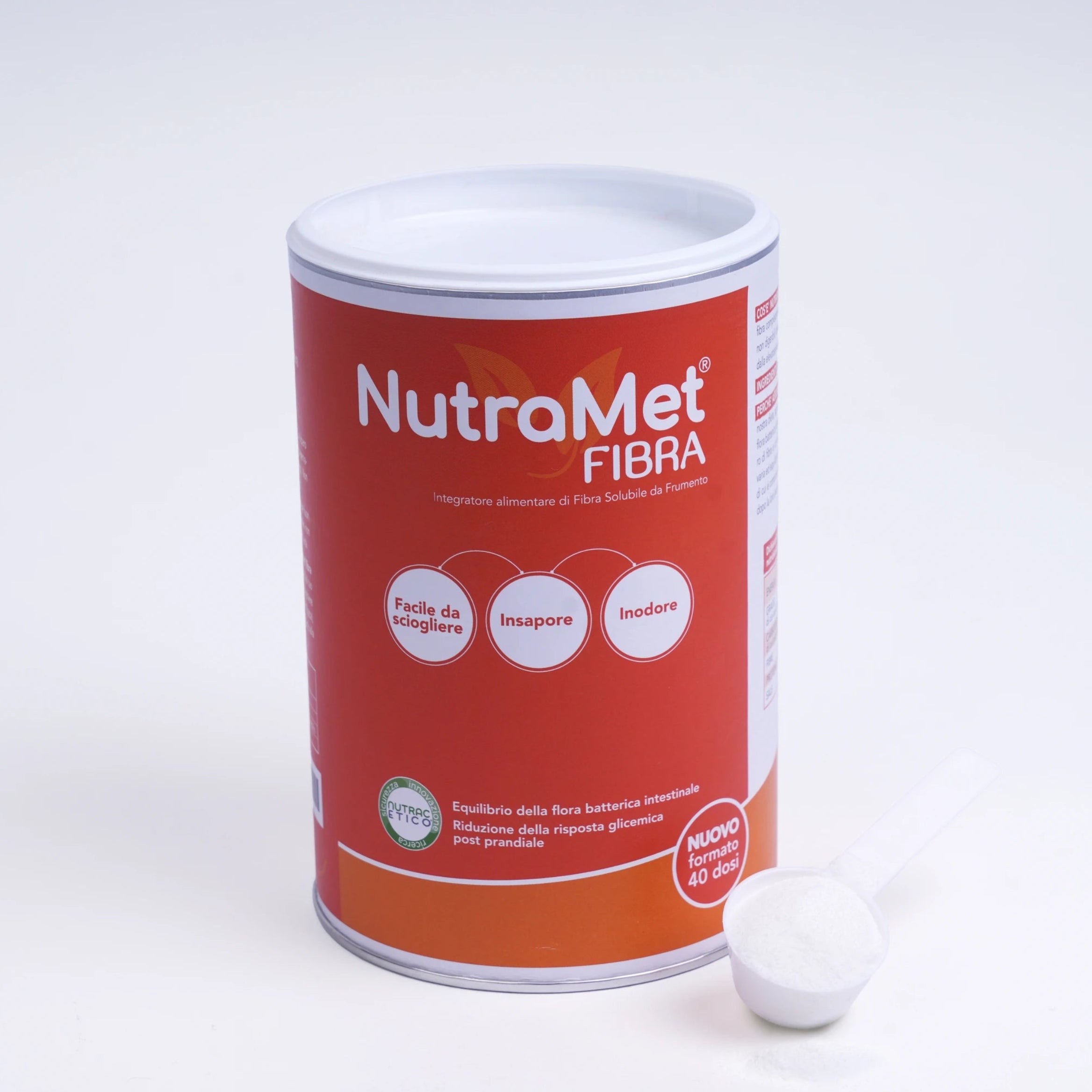 Redulen NutraMet Fibra Integratore Barattolo 320g Senza Glutine