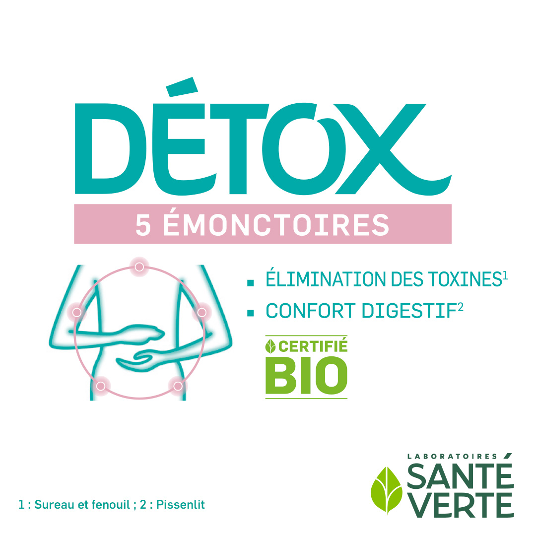 Sante Verte Detox 5 Emuntori Bio integratore drenante piante fegato