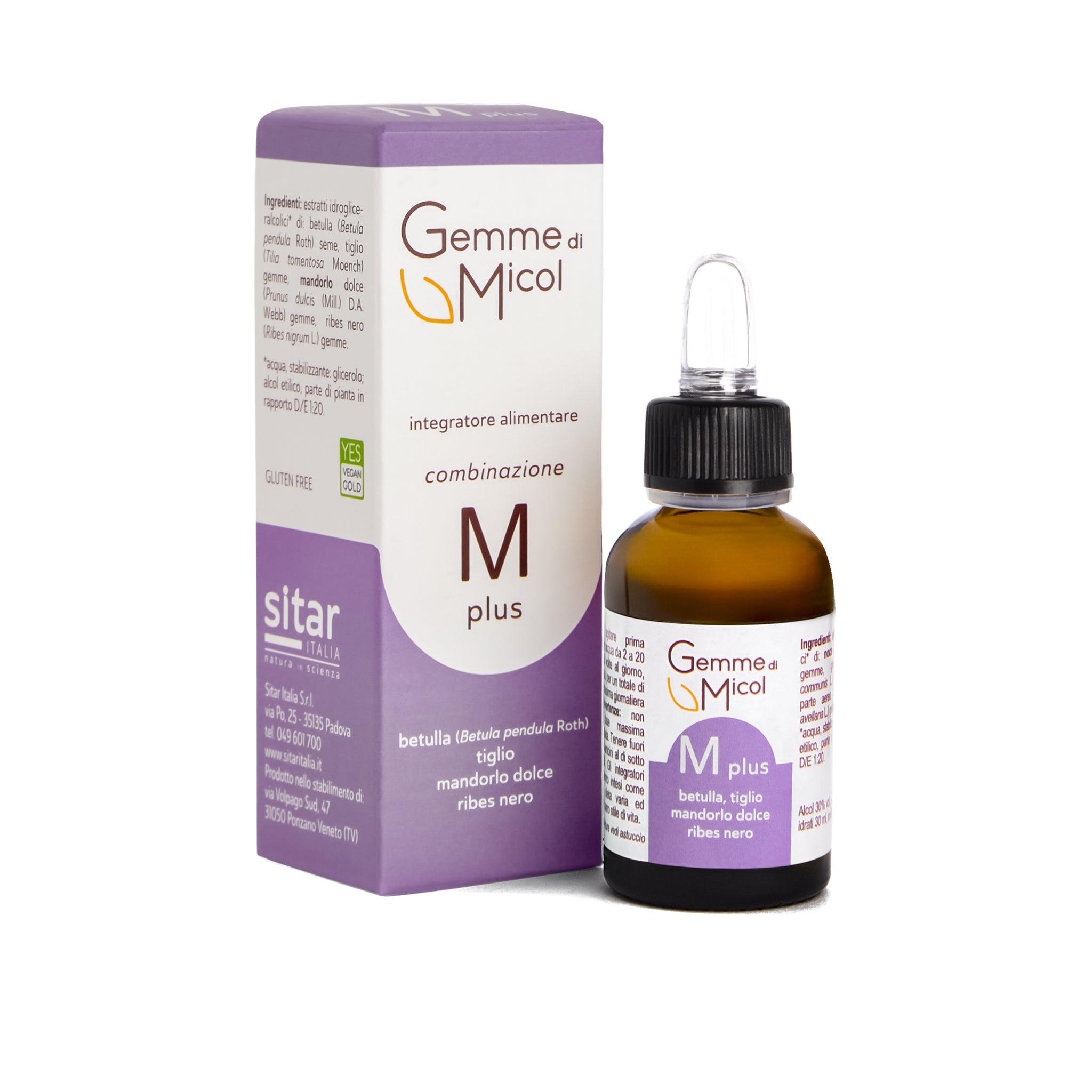 Sitar Gemme di Micol M plus gocce 30 ml betulla ribes nero