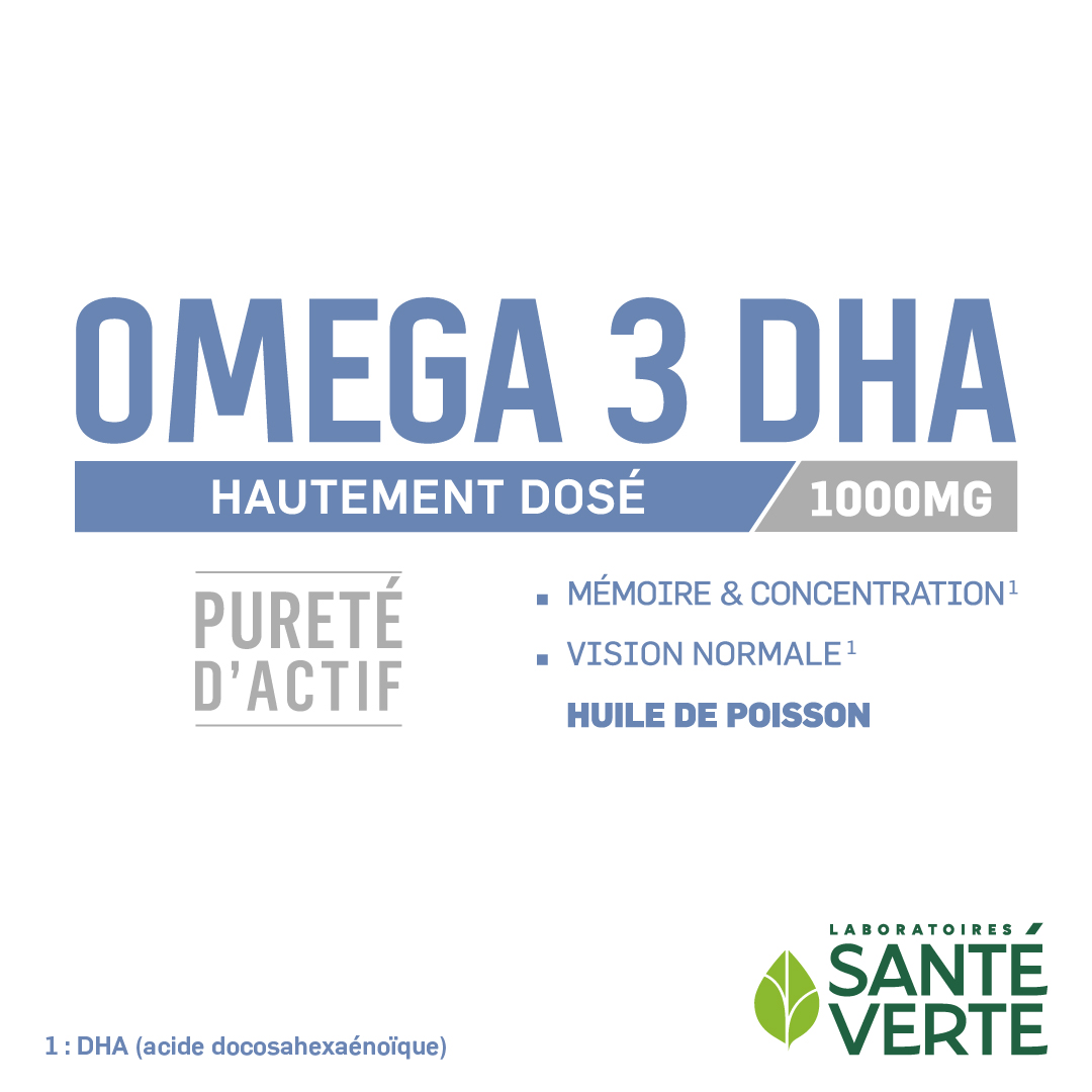 Santé Verte Mémoire Omega 3 DHA 1000 mg integratore memoria
