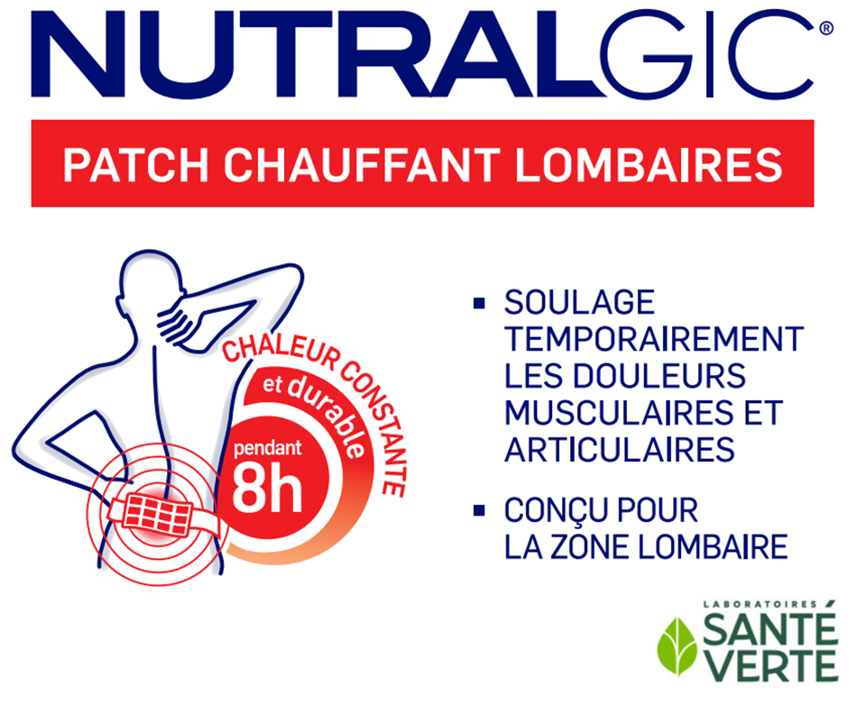 Santé Verte Nutralgic Patch Lombari cerotto riscaldante 8 ore
