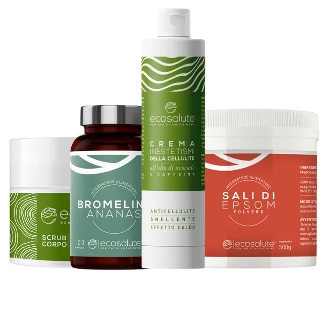 Spazio Ecosalute Cosmetica Buccia d'Arancia Kit Cellulite 4 pz
