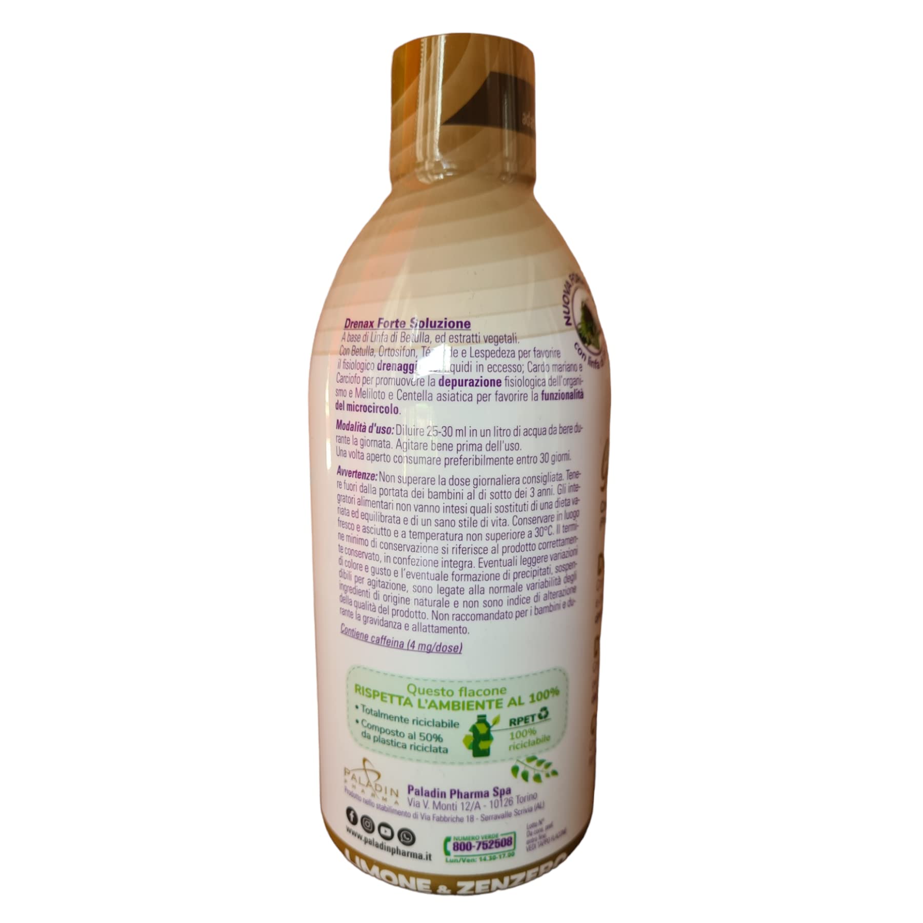 Drenax Forte Ginger&Lemon drenante 750 ml ritenzione