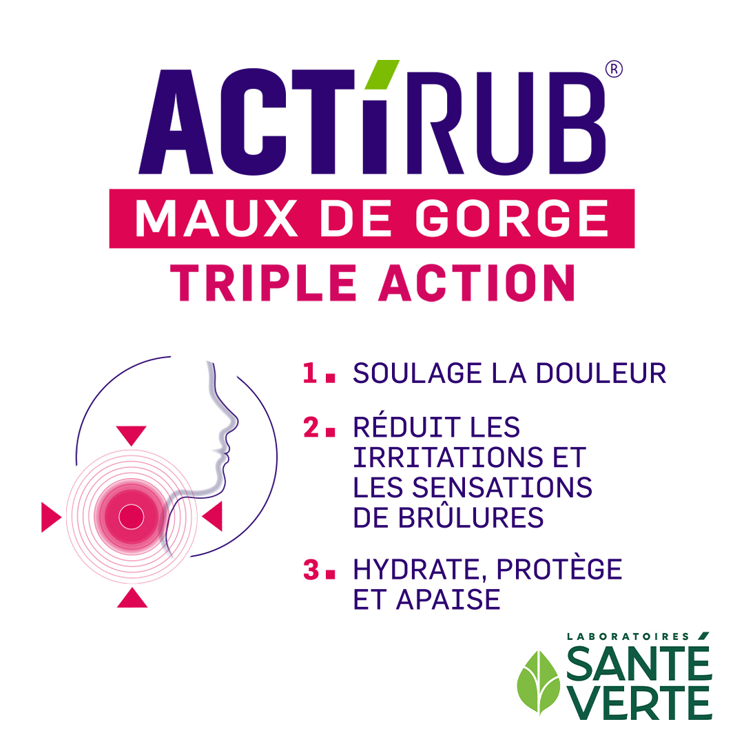 Santé Verte Actirub Pastiglie Gola Barriera 24 pz