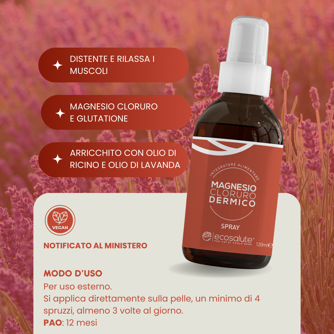 Magnesiomania Magnesio Dermico Spray muscoli 150 ml Lavanda