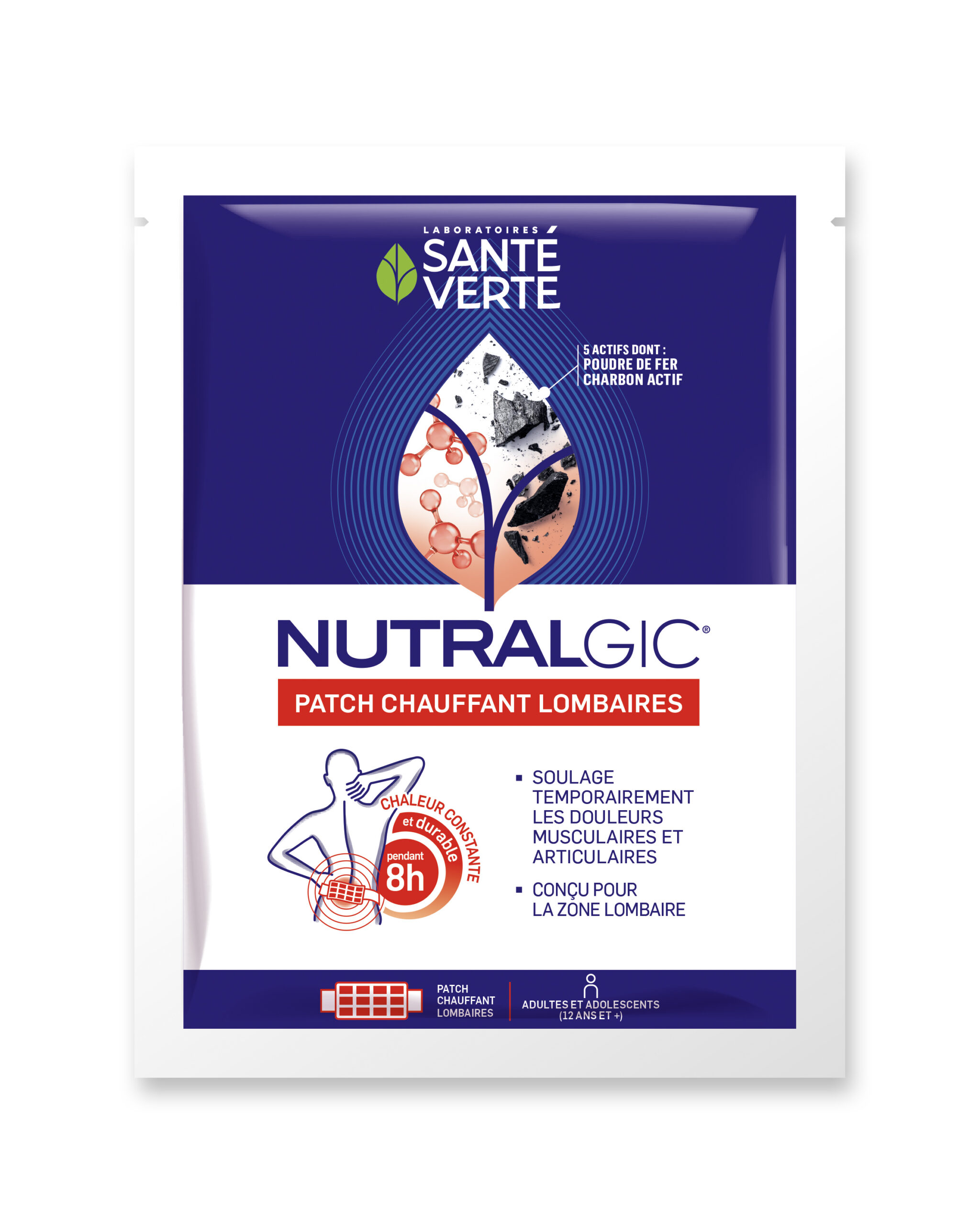 Santé Verte Nutralgic Patch Lombari cerotto riscaldante 8 ore