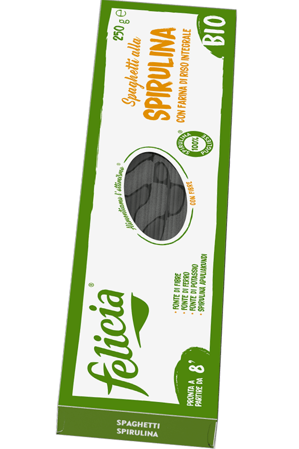 Apuliakundi Pasta Felicia spaghetti spirulina senza glutine bio