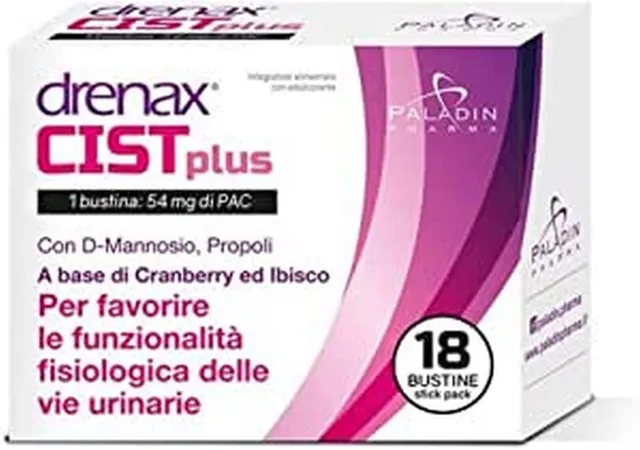 Drenax Forte Cist Plus integratore vie urinarie 18 stick