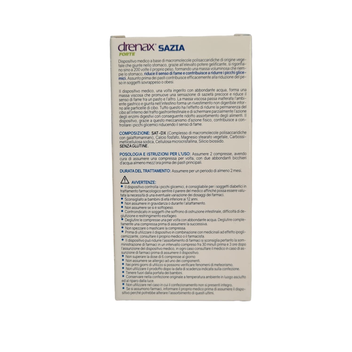 Drenax Forte Sazia dispositivo 45 capsule controllo peso