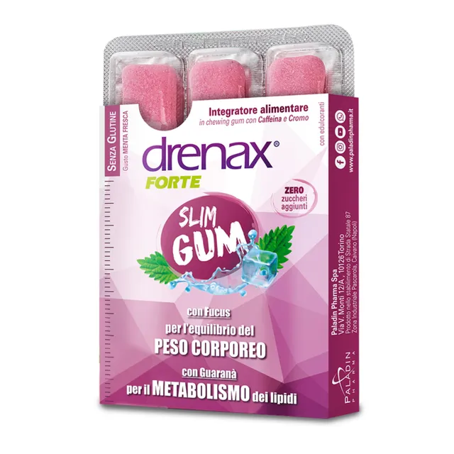 Drenax Forte Slim Gum menta 9 chewing gum metabolismo
